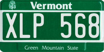 VT license plate XLP568