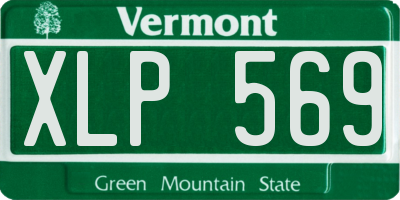 VT license plate XLP569