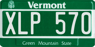 VT license plate XLP570