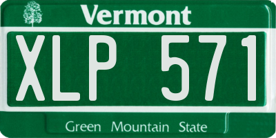 VT license plate XLP571