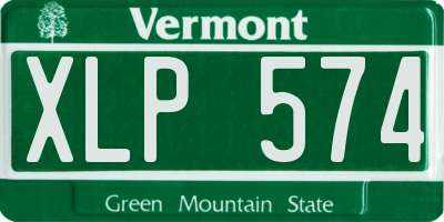 VT license plate XLP574