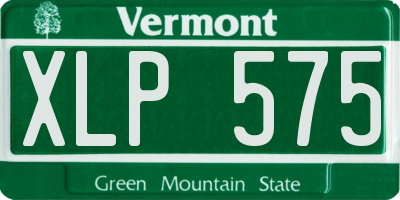 VT license plate XLP575