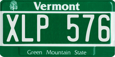 VT license plate XLP576
