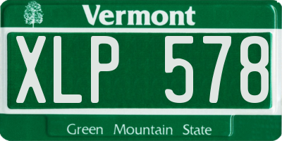 VT license plate XLP578