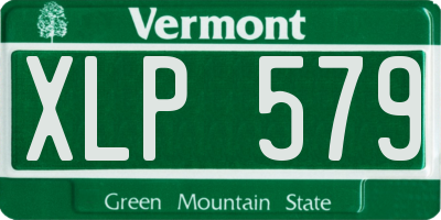 VT license plate XLP579