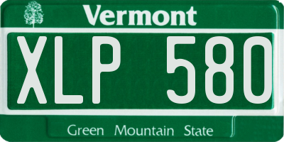 VT license plate XLP580