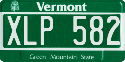 VT license plate XLP582