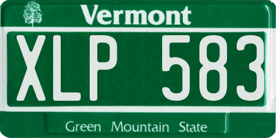 VT license plate XLP583
