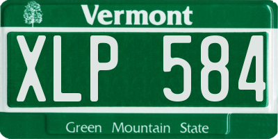 VT license plate XLP584