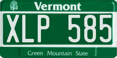 VT license plate XLP585