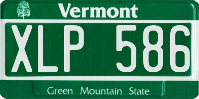 VT license plate XLP586