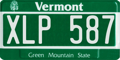 VT license plate XLP587