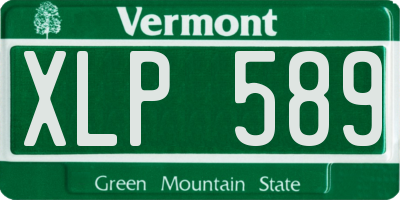 VT license plate XLP589