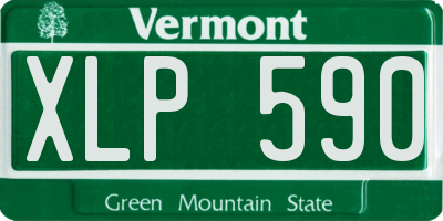VT license plate XLP590