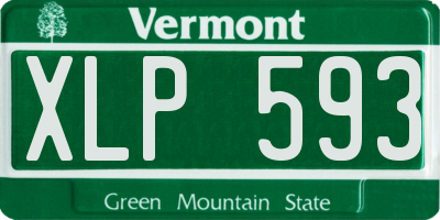 VT license plate XLP593