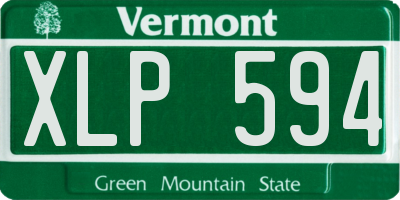 VT license plate XLP594