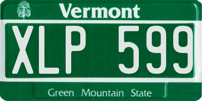 VT license plate XLP599