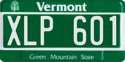 VT license plate XLP601