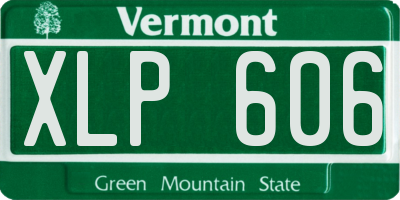 VT license plate XLP606