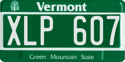 VT license plate XLP607