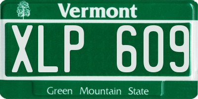 VT license plate XLP609
