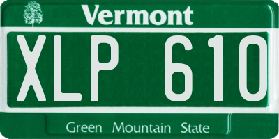 VT license plate XLP610