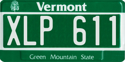 VT license plate XLP611