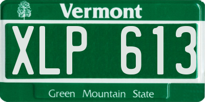 VT license plate XLP613