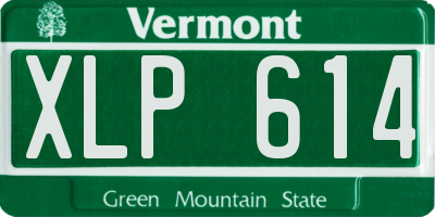 VT license plate XLP614