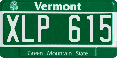 VT license plate XLP615
