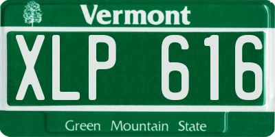 VT license plate XLP616