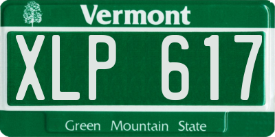 VT license plate XLP617