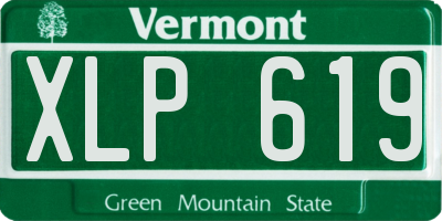 VT license plate XLP619
