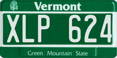 VT license plate XLP624