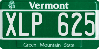 VT license plate XLP625