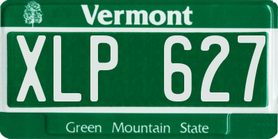 VT license plate XLP627