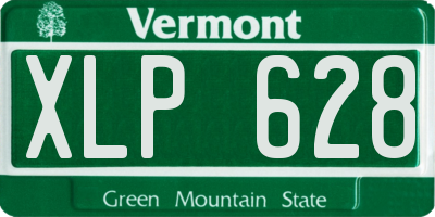 VT license plate XLP628