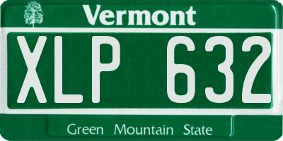 VT license plate XLP632