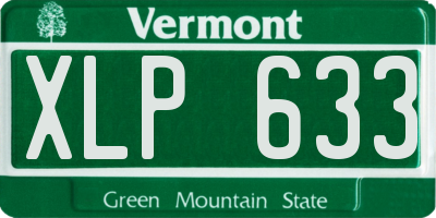 VT license plate XLP633