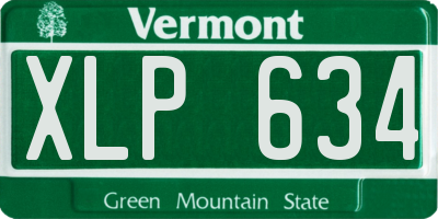 VT license plate XLP634