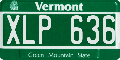 VT license plate XLP636