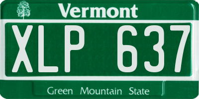 VT license plate XLP637