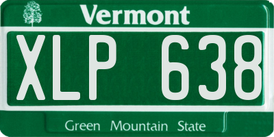 VT license plate XLP638