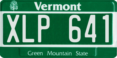 VT license plate XLP641