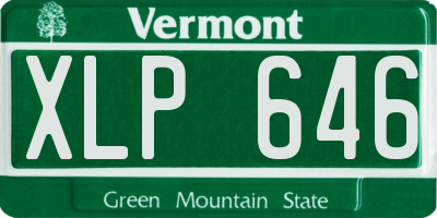 VT license plate XLP646