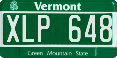 VT license plate XLP648