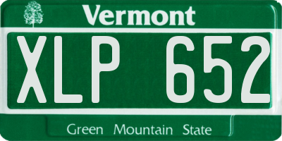 VT license plate XLP652
