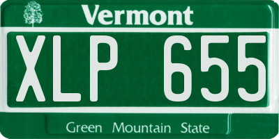 VT license plate XLP655