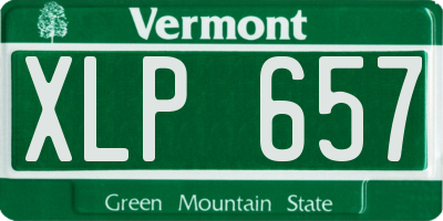 VT license plate XLP657