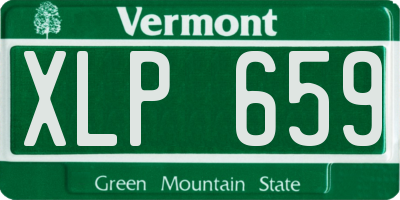 VT license plate XLP659